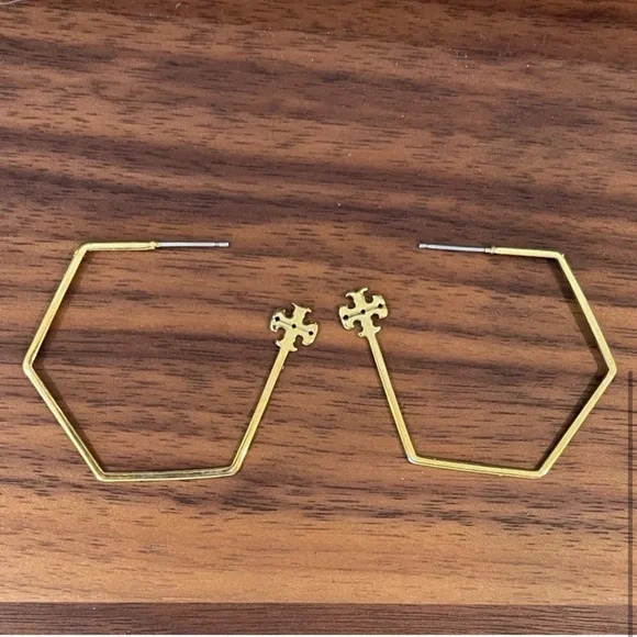 Tory Burch Gold Geometric Earrings - Picture 5 of 5